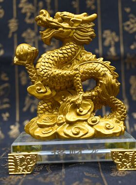 青龙招财风水摆件生肖家具客厅办公室装饰品十二生肖工艺品摆设