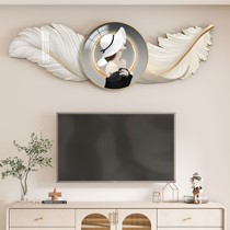 Modern Light Lavish Living Room Wall Decoration Bedroom Bedside Feather Wall Decoration Pendant Restaurant TV Background Wall Wall-mounted