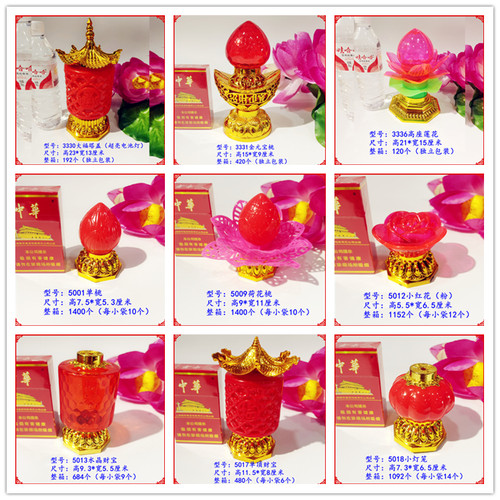 小灯笼十五上坟春节祭祀祖先红灯笼晶品佛缘商行长明成箱发货包邮 - 图3