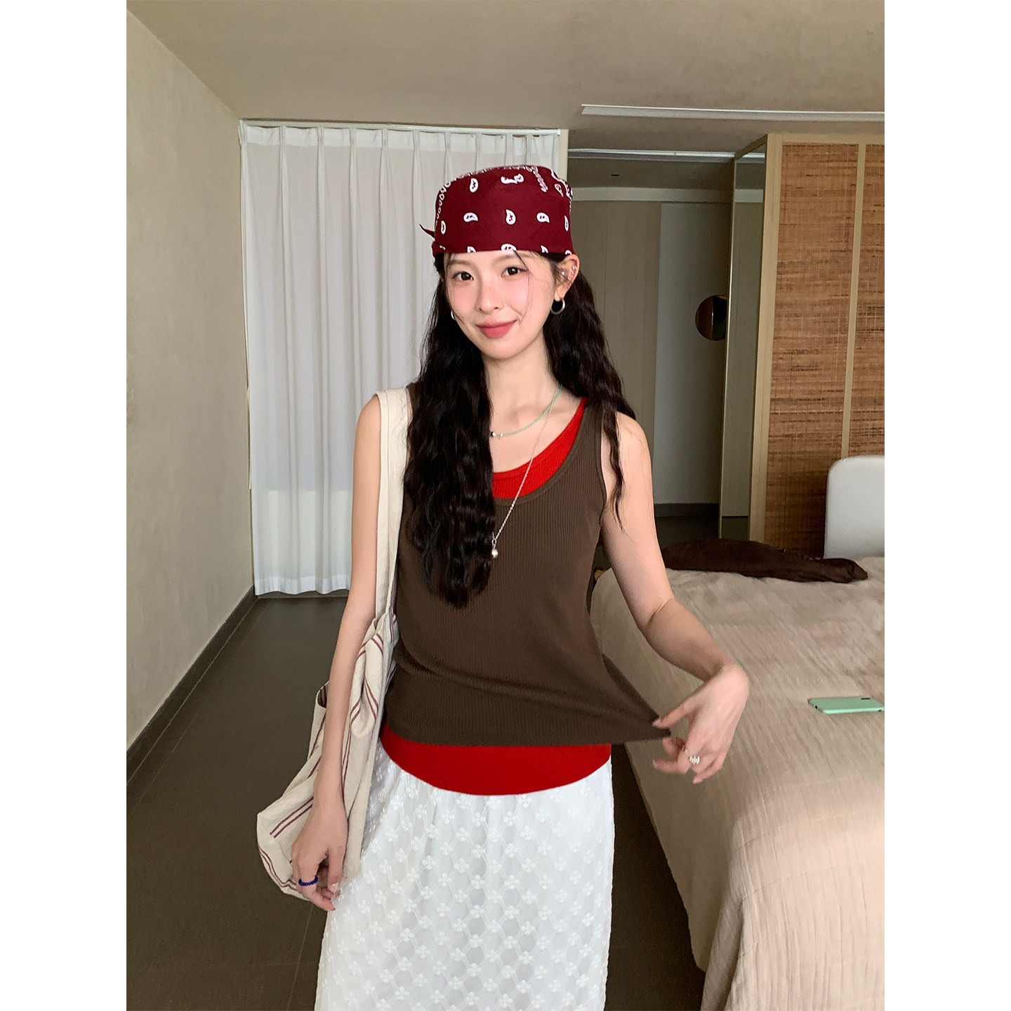 CCKOK2026早春新品春季羊毛混纺纯色针织背心（可自由双色叠穿）,淘宝优惠券,粉丝福利购,淘宝优惠卷