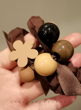 简约耐用丸子头小肠发圈时尚马尾皮筋女扎头发绳头饰简约发绳头饰