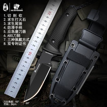 Handover explorers D2 steel anti-body knife Outdoor small knife Field begging for knife cutters Knife-Proof Knife Straight Knife High Hardness