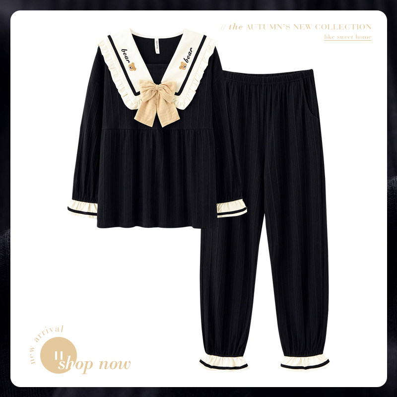 思莉太太睡衣春秋款女纯棉长袖 思莉太太睡衣/家居服套装