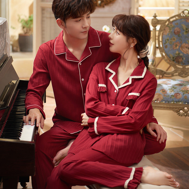 思莉太太情侣春秋纯棉长袖新款睡衣 思莉太太睡衣/家居服套装