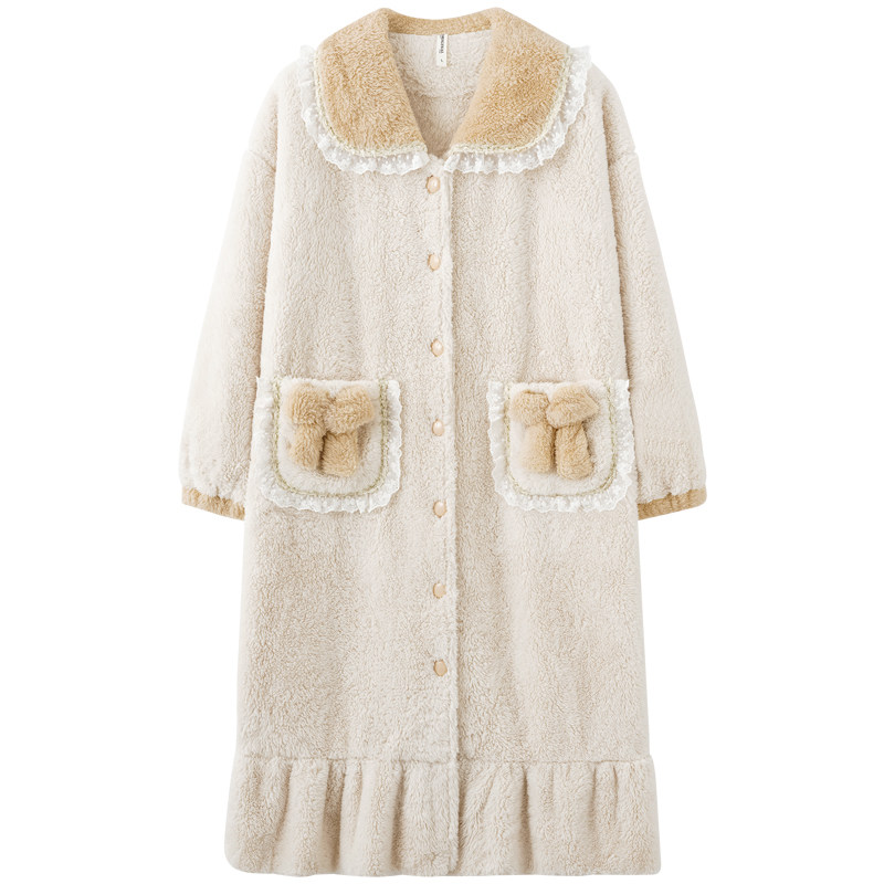 思莉太太公主风睡裙睡袍冬季女款珊瑚绒加厚加绒长款秋冬2023新款,淘宝优惠券,粉丝福利购,淘宝优惠卷