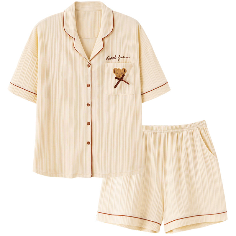 思莉太太情侣夏季纯棉女短袖睡衣 思莉太太睡衣/家居服套装