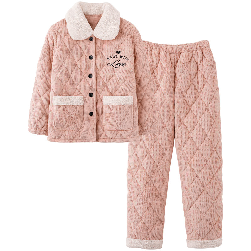 思莉太太情侣冬季加绒2021年睡衣 思莉太太睡衣/家居服套装