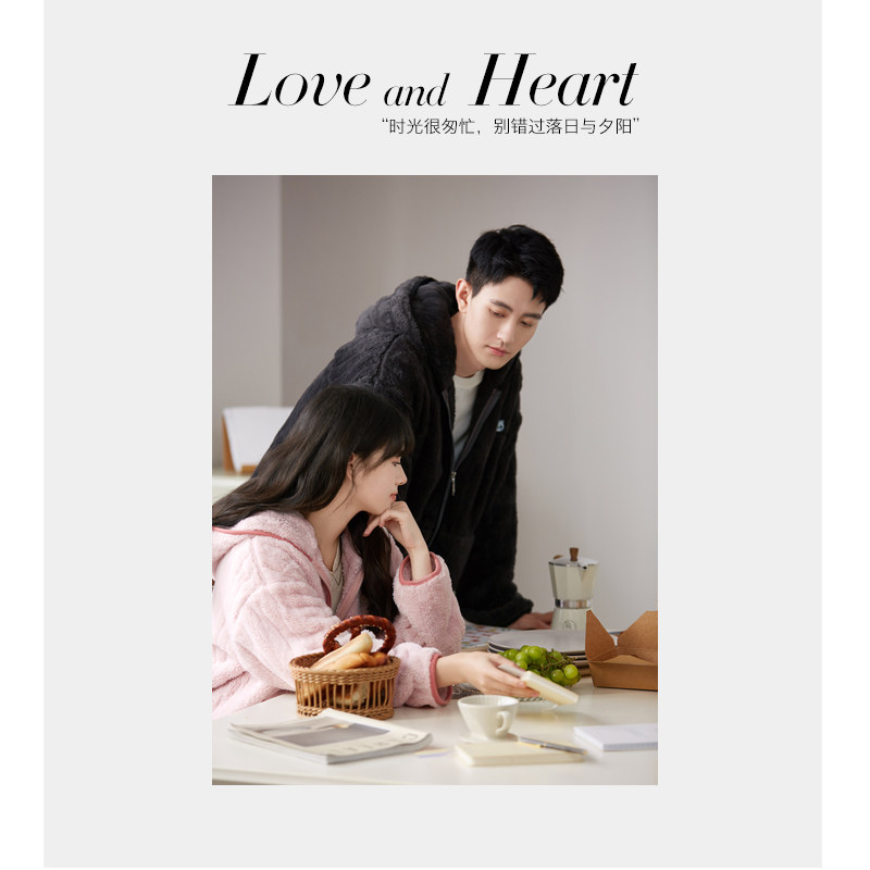 思莉太太情侣睡衣冬季珊瑚绒加厚加绒女连帽拉链可外穿男士秋冬款,淘宝优惠券,粉丝福利购,淘宝优惠卷