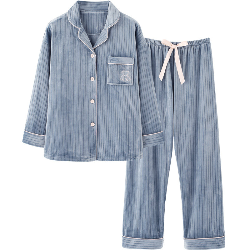 思莉太太冬珊瑚绒2021新款薄绒睡衣 思莉太太睡衣/家居服套装