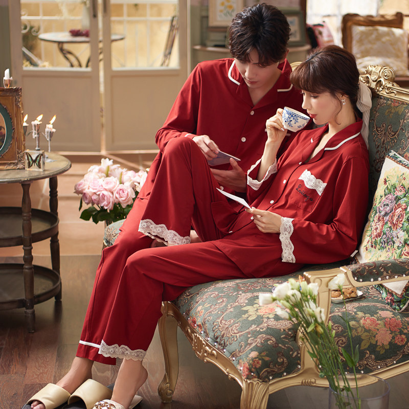 思莉太太情侣春秋2021年新款睡衣 思莉太太睡衣/家居服套装