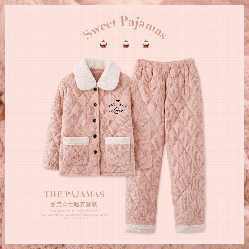 思莉太太情侣冬季加绒2021年睡衣 思莉太太睡衣/家居服套装