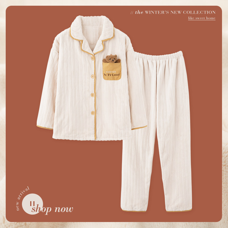 思莉太太情侣珊瑚绒女加绒睡衣 思莉太太睡衣/家居服套装