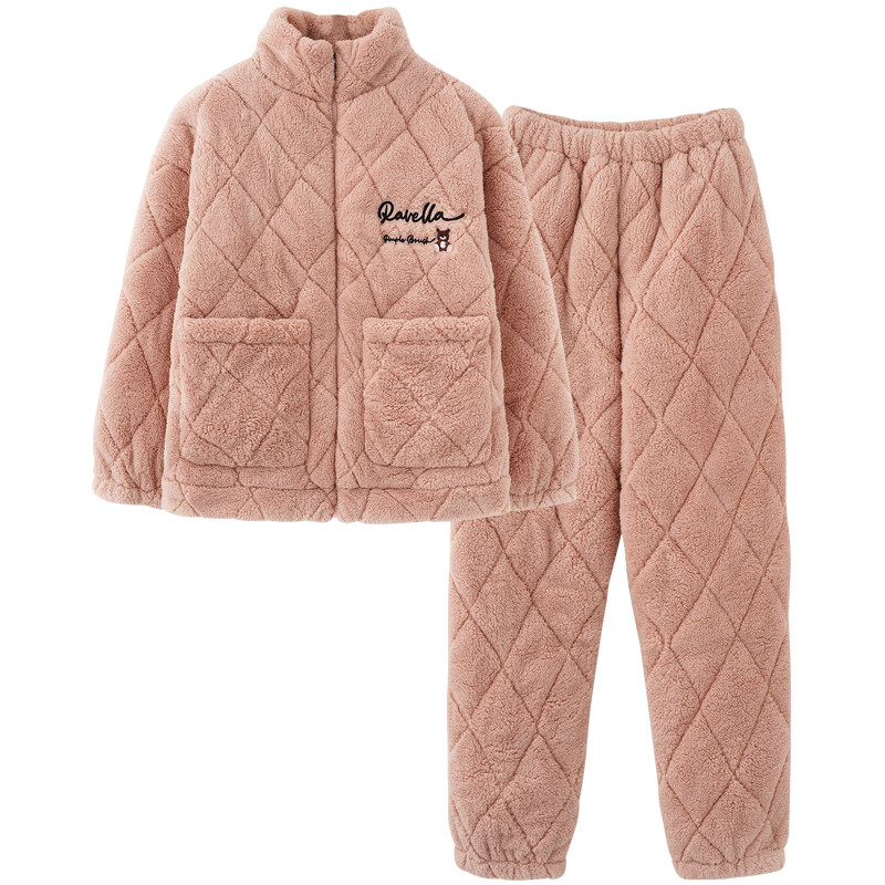 思莉太太情侣冬季珊瑚绒冬天睡衣 思莉太太睡衣/家居服套装