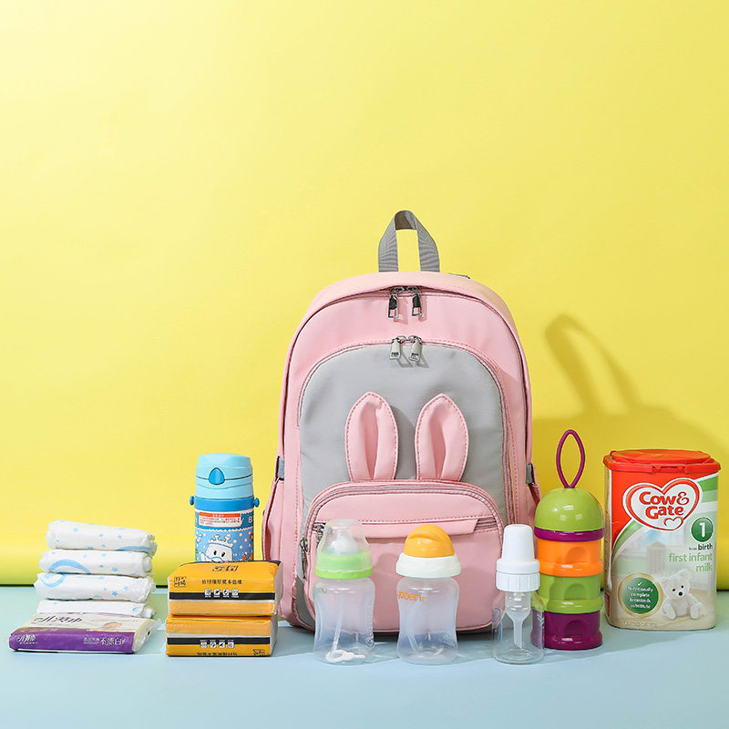 大容量妈咪包可爱兔耳朵出行双肩包 幻唇妈咪包/袋