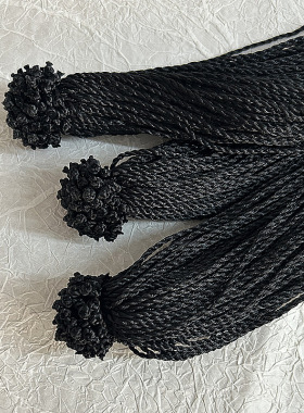 饰品柔编织50cm棉绳项链 男女款60cm 皮绳子蜡绳红色黑色挂绳