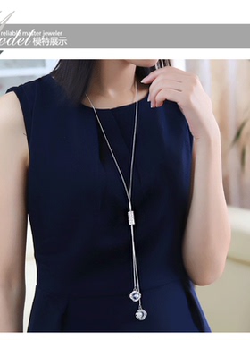 水钻四叶草长款百搭挂件流苏吊坠