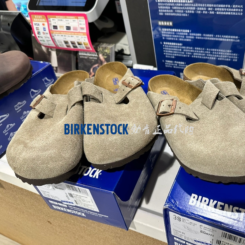 国内现货Birkenstock勃肯鞋博肯Boston软木底夏季包头半拖男女鞋 - 图1