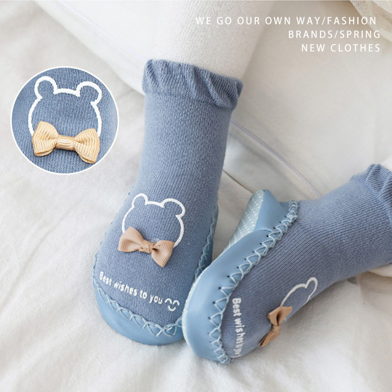 秋季新款婴儿鞋袜软底防滑宝宝学步袜室内宝宝袜子鞋冬早教0-2岁