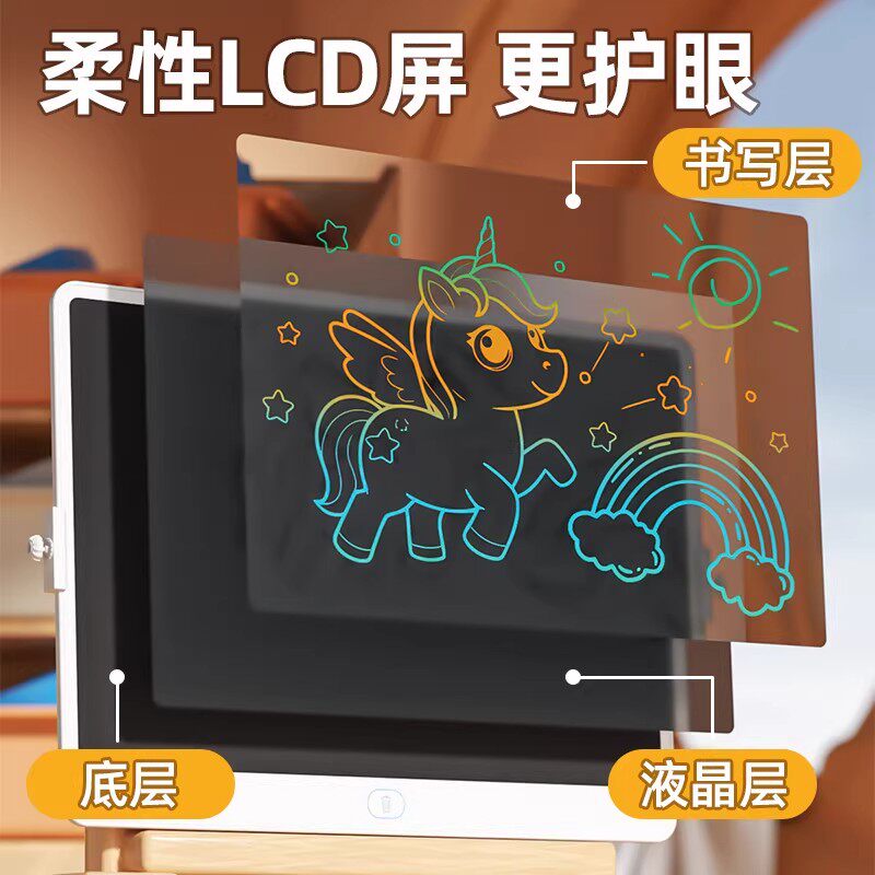 2025新款儿童画板液晶写字板家用可电子小黑板手写绘画屏一岁宝宝