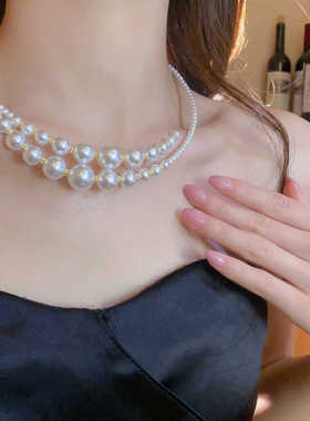 高级感轻奢小众珍珠项链女款2025新款项圈锁骨链时尚配饰choker