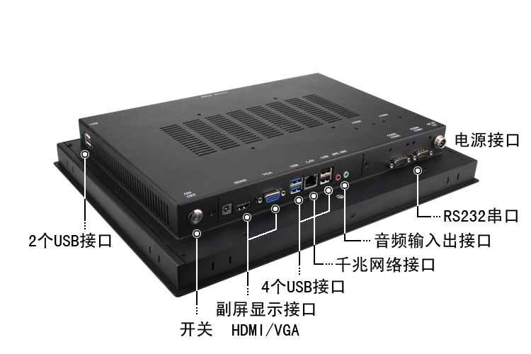 15寸工业触摸电脑一体机平板工控一体机内置2-4路带隔离CAN接口 - 图3