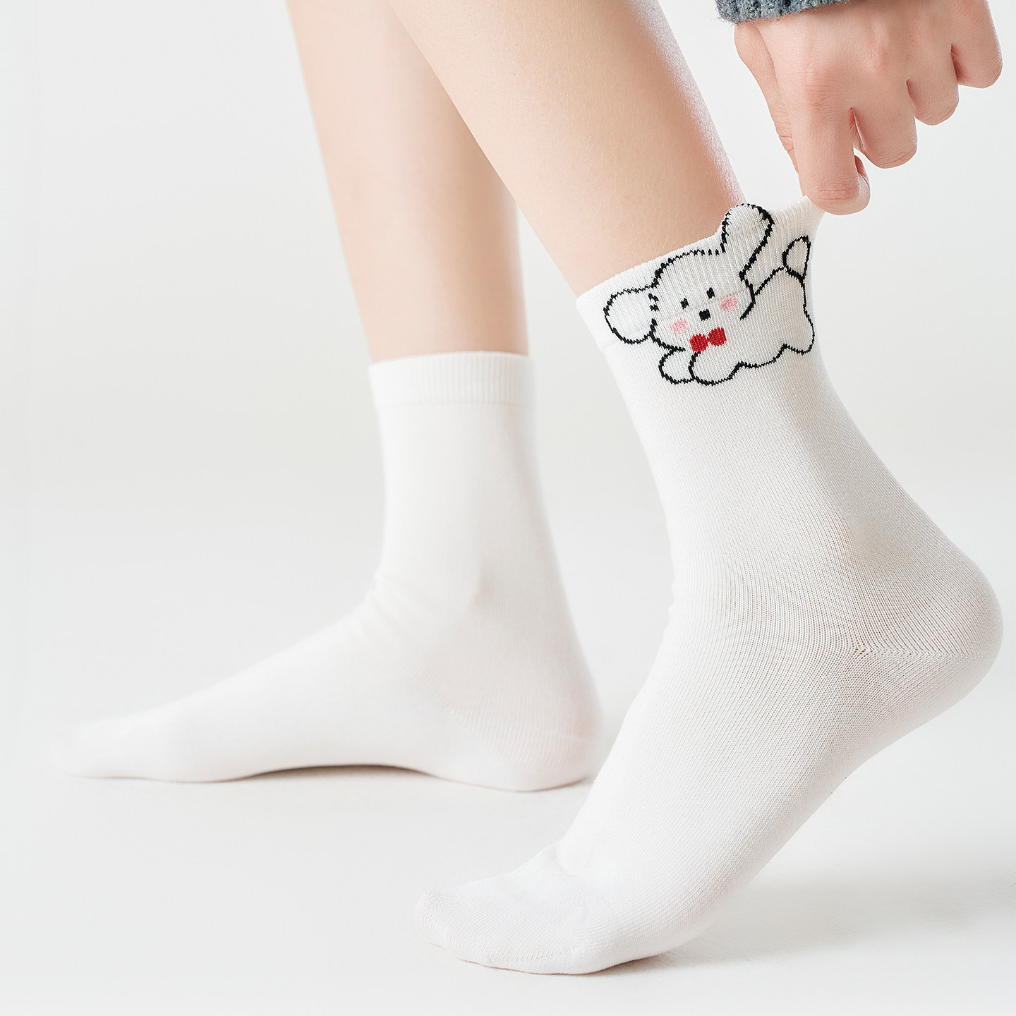 【所有女生直播间】派米插画治愈可爱中短筒袜男女春夏棉袜
