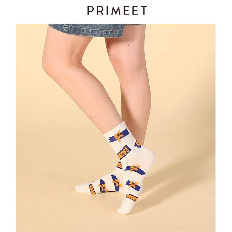 primeet /派米女中短筒潮牌中筒袜 Primeet派米短袜/打底袜/丝袜/美腿袜