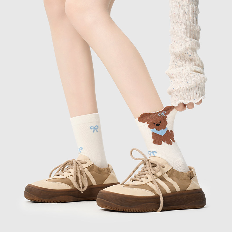 派米袜子女款秋冬中筒袜2025新款ins潮可爱女袜冬季女生长袜棉袜,淘宝优惠券,粉丝福利购,淘宝优惠卷