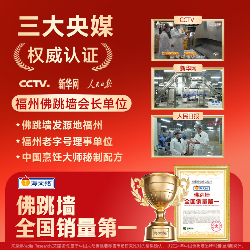 海文铭福窖正宗福州佛跳墙官方旗舰店正品加热即食金汤鲍鱼10盒装