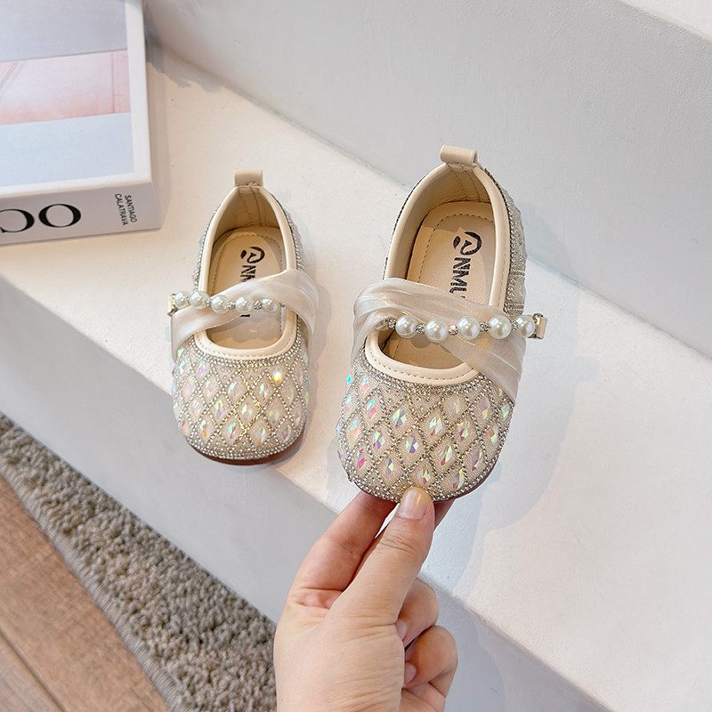 女童公主皮鞋水晶鞋2026春秋新款儿童鞋子宝宝软底女孩单鞋豆豆鞋,淘宝优惠券,粉丝福利购,淘宝优惠卷