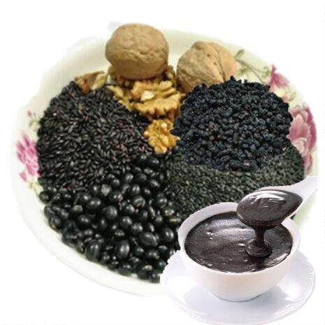黑芝麻核桃黑豆粉桑葚粉500g*2袋五谷杂粮代餐粉即食冲泡熟粉米糊 - 图0