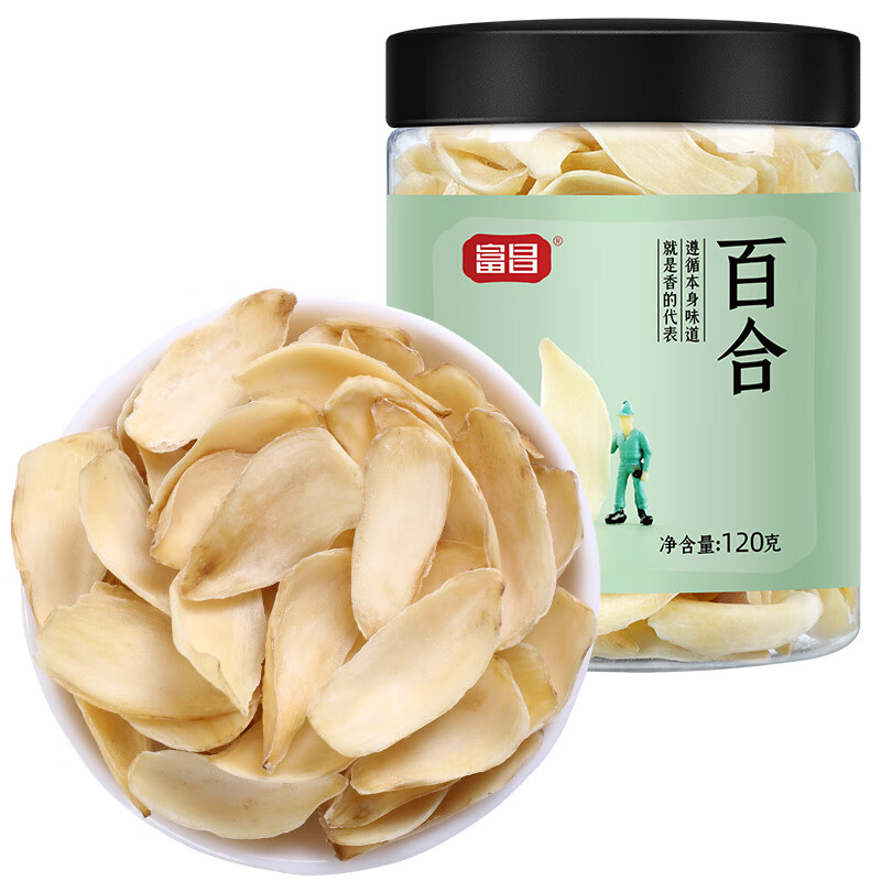 富昌 百合干120g 龙山产百合 银耳莲子桂圆枸杞羹煲汤食材 - 图0