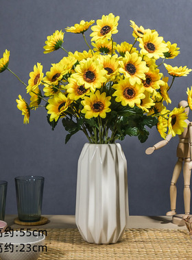 向日葵客厅花瓶鲸鸿美陈摆件