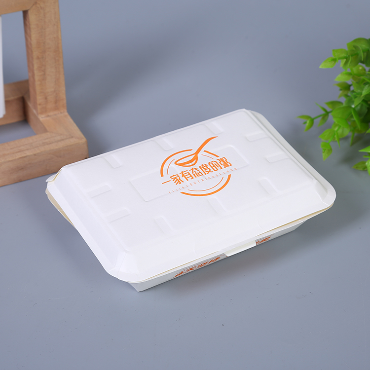 通用一次性快餐纸盒饭盒便当方形米饭打包盒外卖便当盒可定制-图2