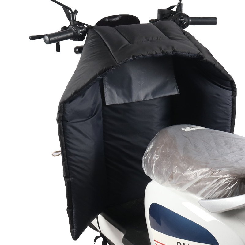 电动车挡风被冬季分体保暖电瓶摩托车踏板防风罩加绒防寒骑行保暖 - 图3