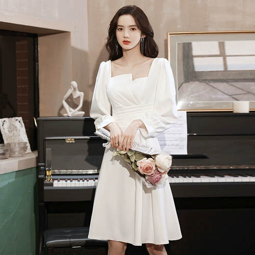 Белое элитное вечернее платье, юбка