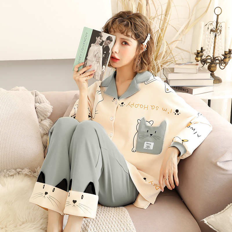 透气月子服春夏季纯棉产后吸汗睡衣 古芭莱家居服套装