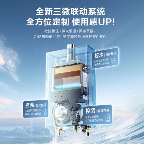 [小蛮腰MAX水伺服]林内燃气热水器恒温天然气GD72同款GC62 - 图0