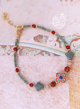 雪冰暖阁 |古道西风 新中式国风小众民族风捷克珠叠戴手链手串