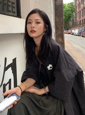 Jennie同款小香风复古花朵胸针女