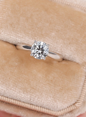 经典四爪莫桑钻钻戒时尚简约戒指