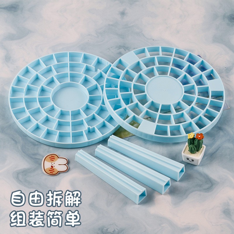 简约多孔收纳笔架学生桌面整理毛笔画笔收纳笔架学生笔筒多色可选 - 图2