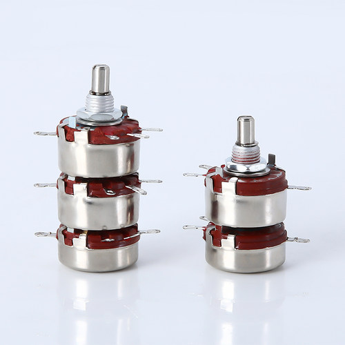 WTH118-2W双联碳膜电位器 变阻器1K2K24K710K100K47K1M双联三联 - 图0