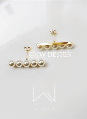 设计师复古欧美风珍珠耳环