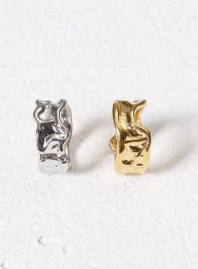 设计师重金属熔岩ins可调节戒指