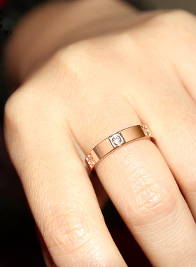 兰米儿日式轻奢异地恋戒指男女士