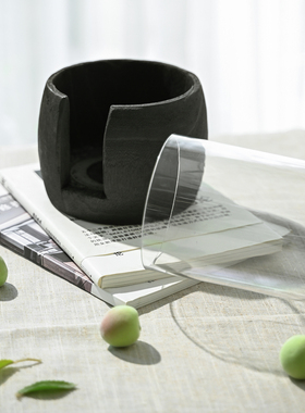 宋代美学碳化木花瓶客厅创意装饰