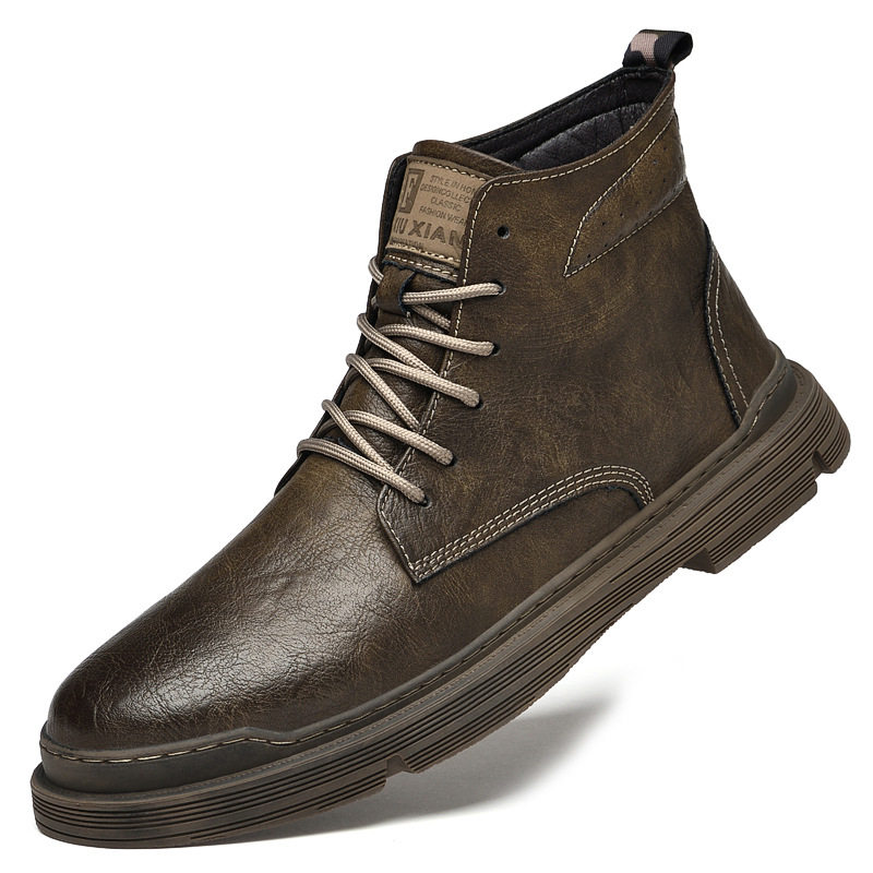 高帮马丁靴男真皮英伦风小码中帮工装短靴软皮秋冬季加绒保暖皮靴,淘宝优惠券,粉丝福利购,淘宝优惠卷
