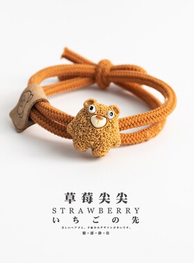 茜紫卡通小怪兽不勒发圈