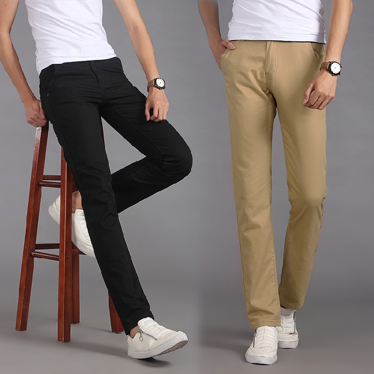 casual cotton trousers khaki men chino straight pants休闲裤-图3